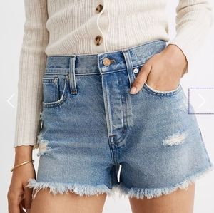 Madewell Relaxed Denim Shorts in Foxglen Wash NWOT 32
